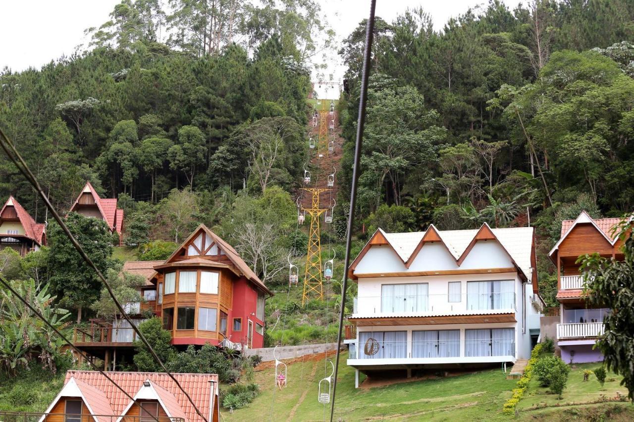 Chalé com lazer no Hotel Fazenda China Park ES Domingos Martins Kültér fotó